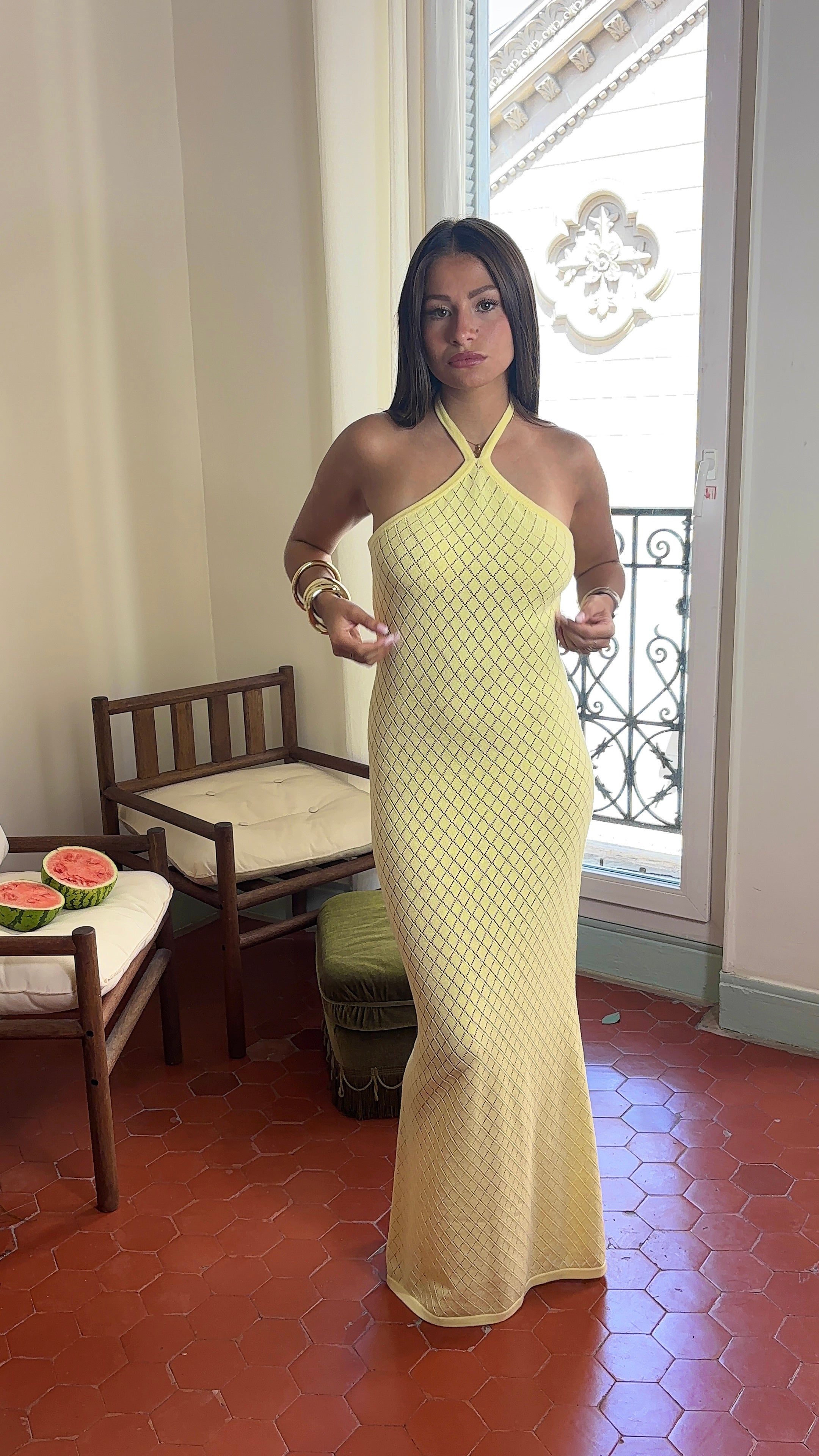 ROBE LONGUE APRIL - JAUNE