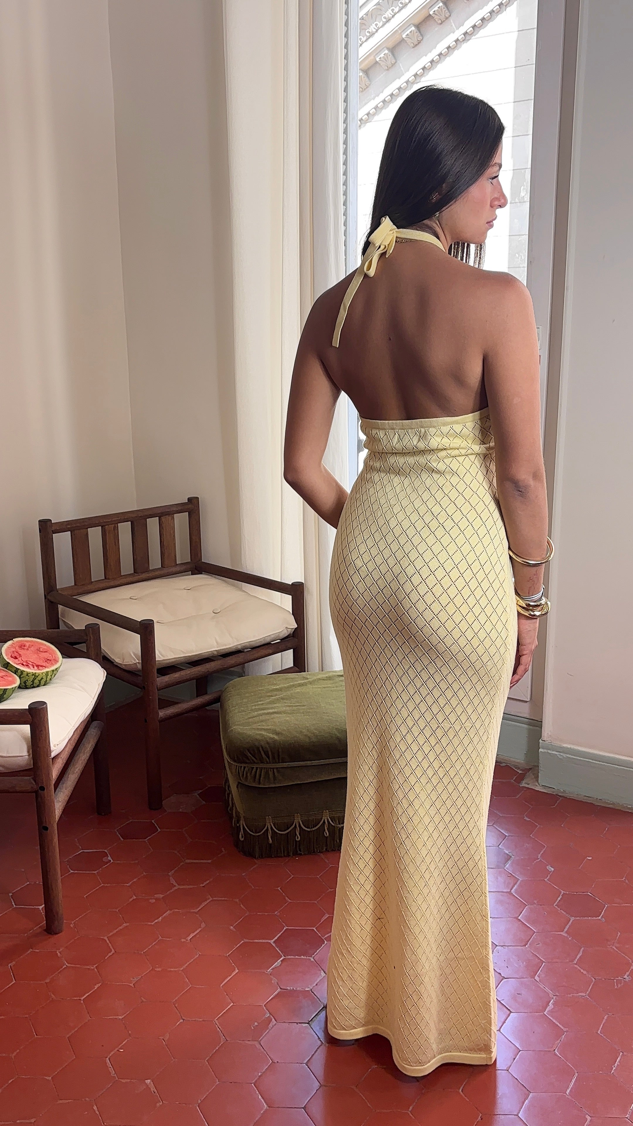 ROBE LONGUE APRIL - JAUNE