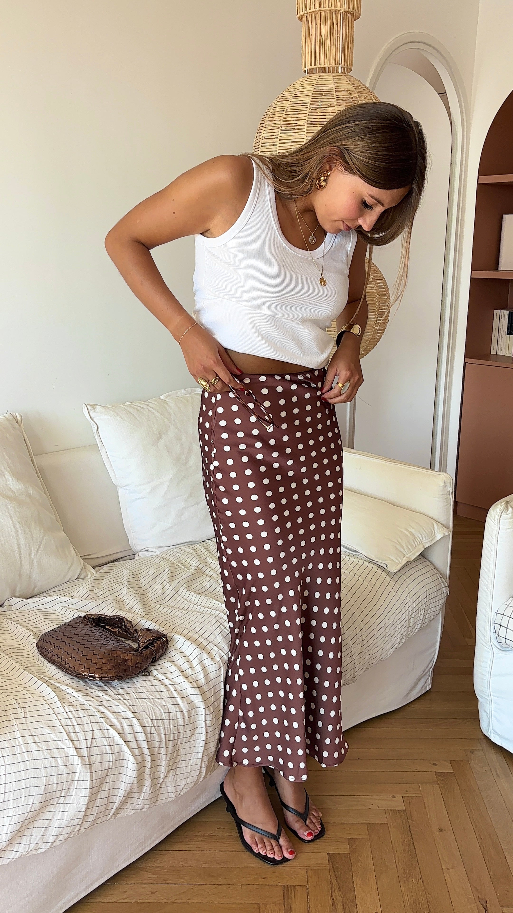 JUPE BELINDA - MARRON