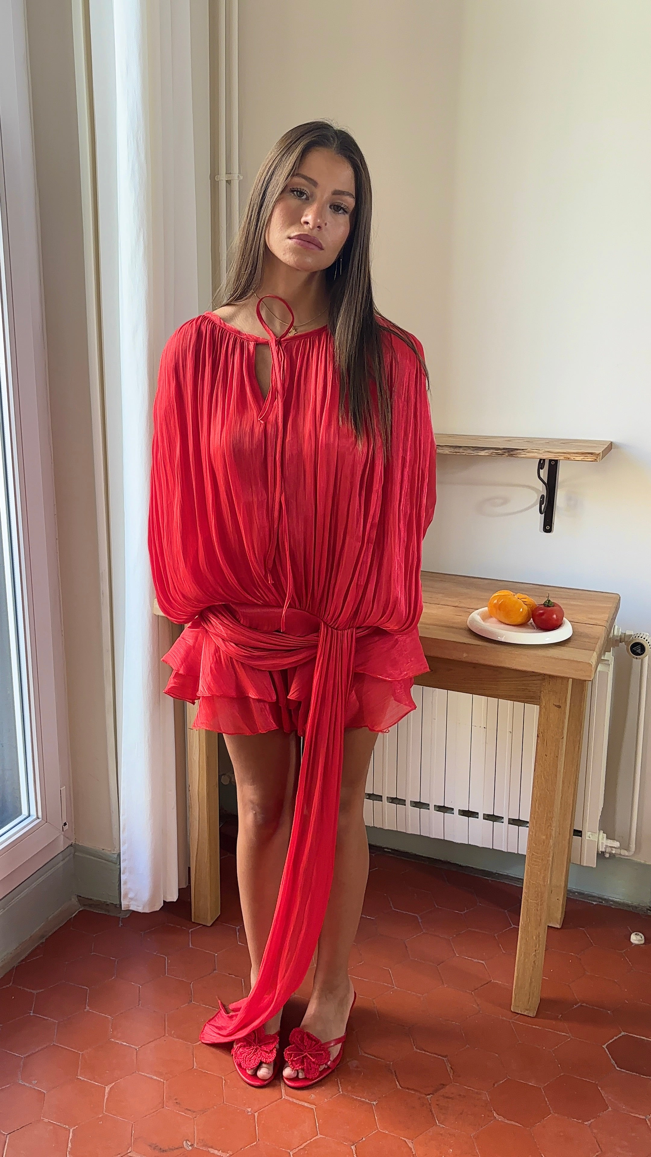 ROBE JACKY - ROUGE