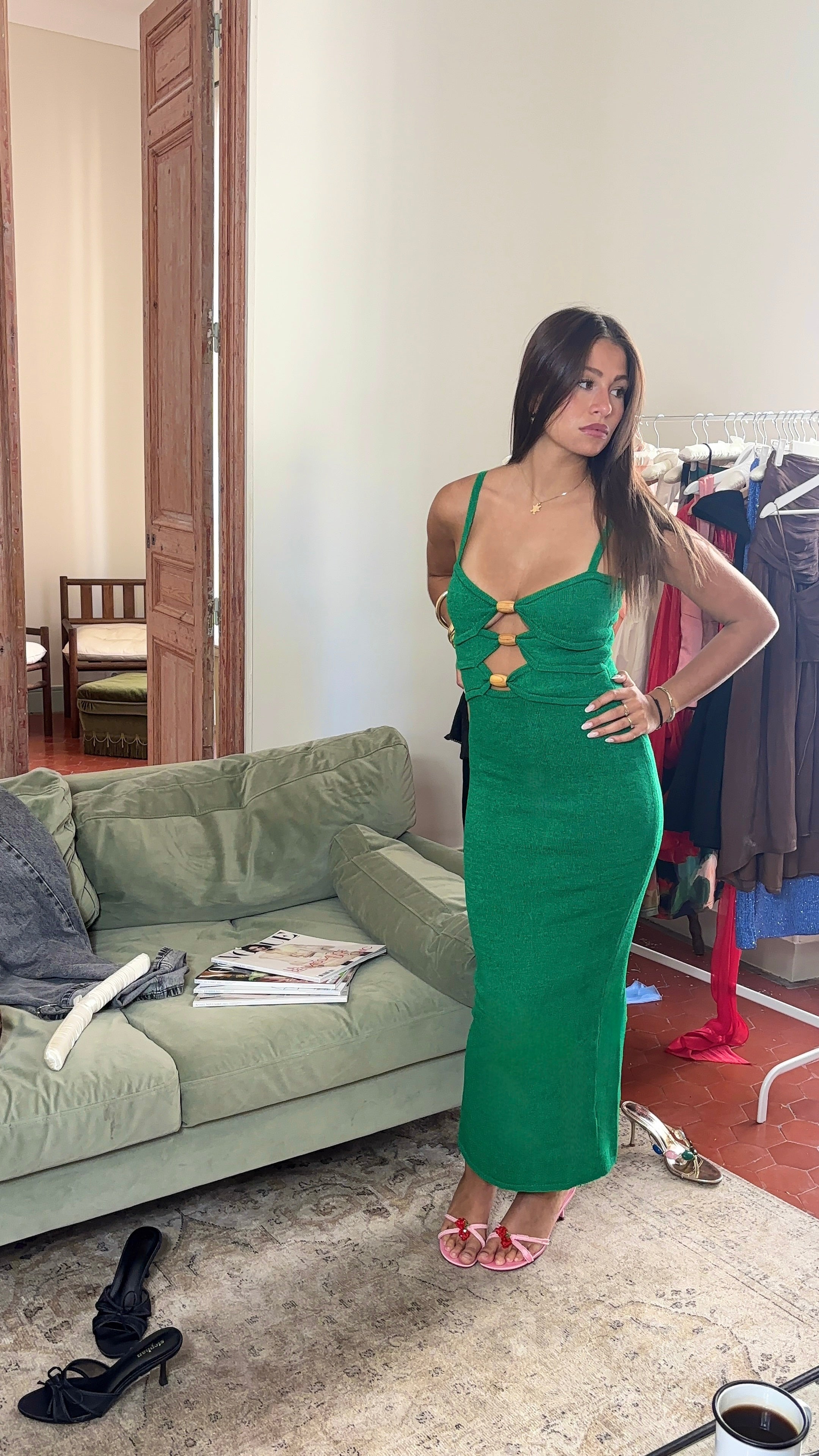 ROBE LONGUE IRIS - VERTE